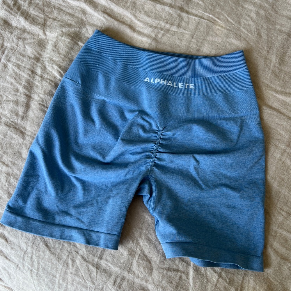 Alphalete Women's Sky Blue Bike Shorts